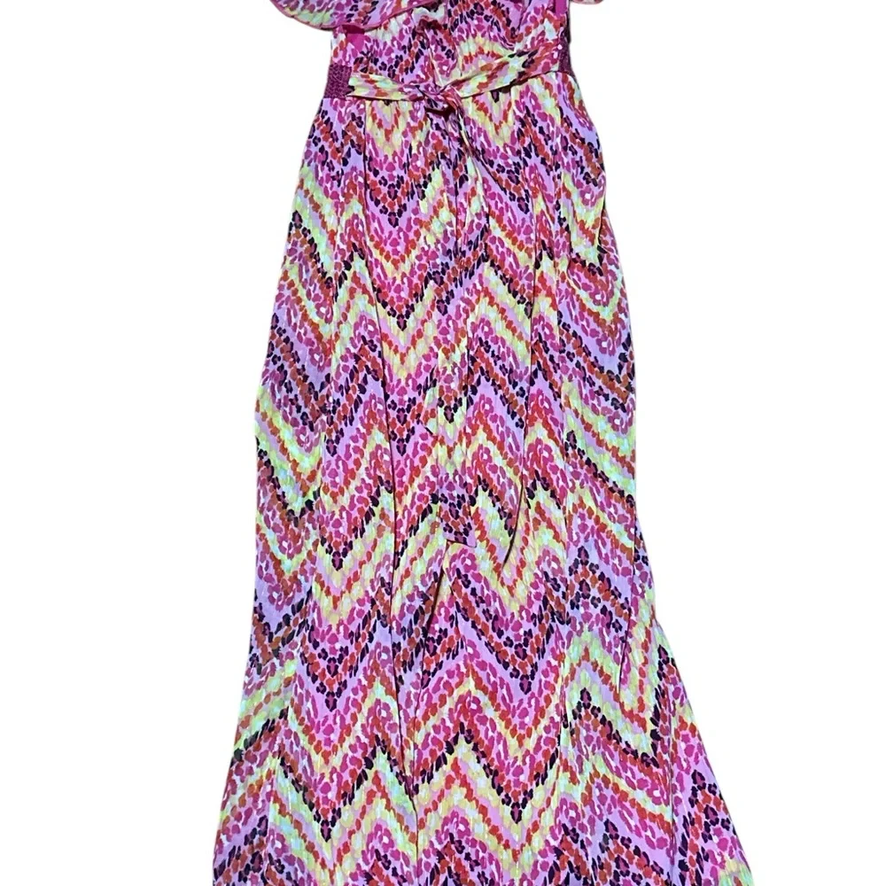 Colorful Chevron Maxi Dress